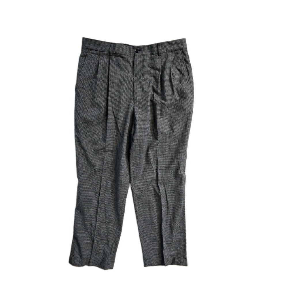 Claiborne Men's  Dress Pants  36x30 Viscose/Wool Gray Plaid